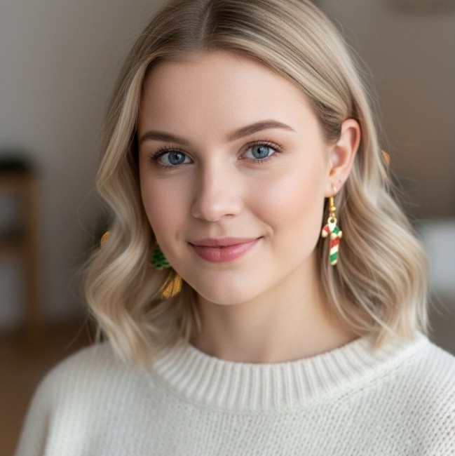 boucles oreilles femme noel 2fb57