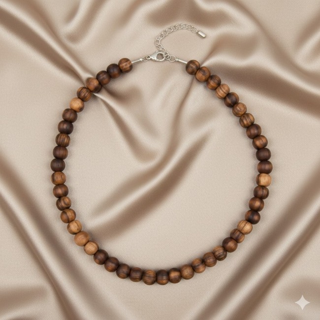 collier en chataignier perles françaises 3