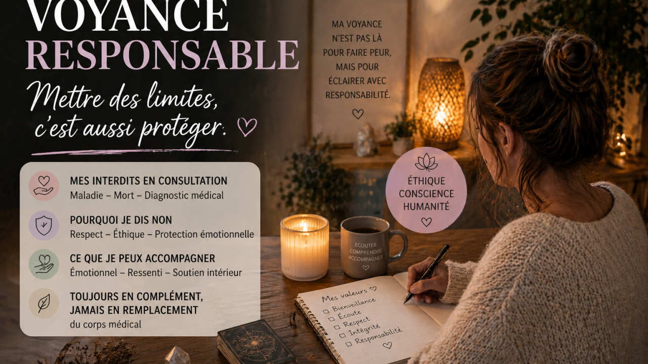 Une voyance responsable repose aussi sur des limites claires afin de protéger émotionnellement les personnes en consultation.