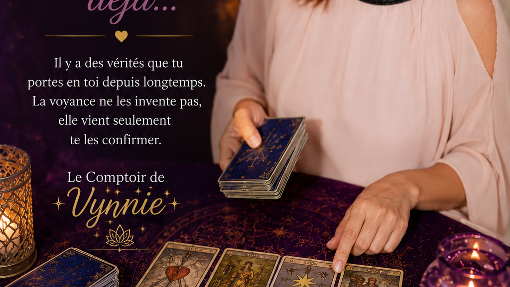 cartes tarot intuition ressenti voyance confirmation le comptoir de vynnie