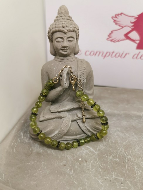 Bracelet Argent Vieilli Bracelet péridot argent vieilli