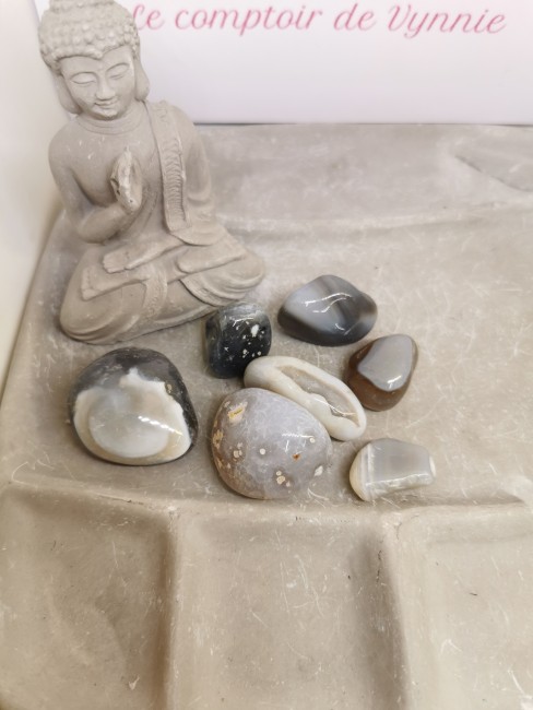 pierre naturelle agate grise