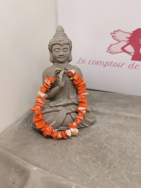 bracelet chips corail naturel