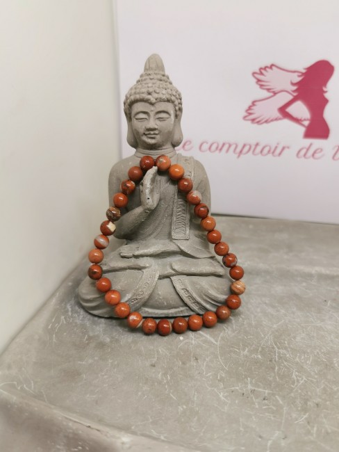 bracelet jaspe rouge 6 mm