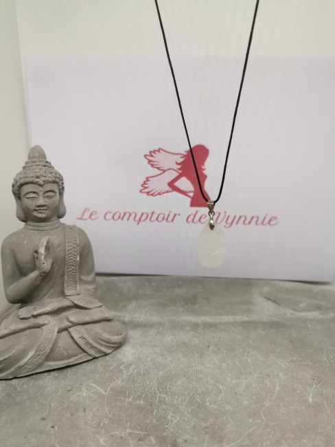 pendentif quartz rose naturel