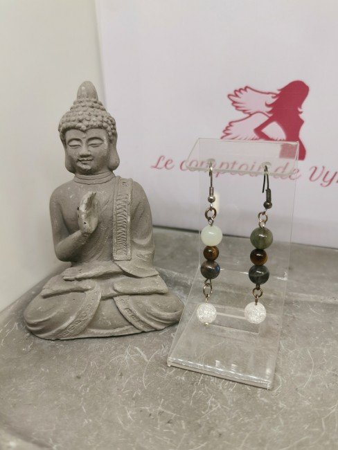 boucles labradorite cristal roche