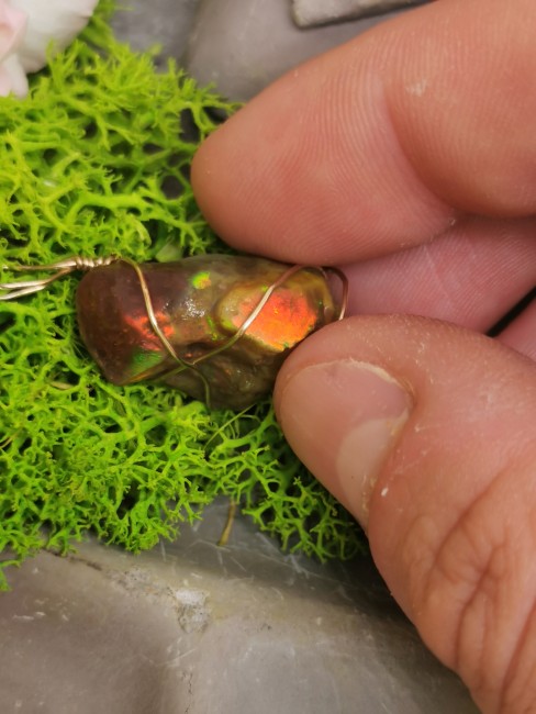 pendentif opale fait main