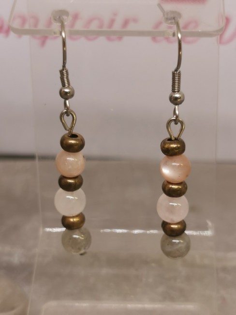 boucles oreilles cancer pierres naturelles