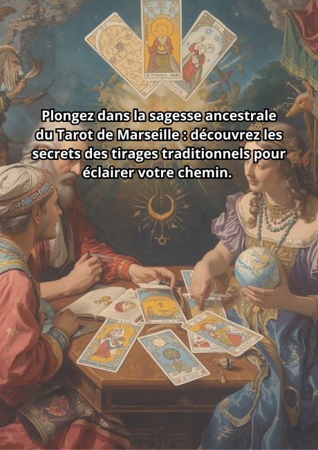 Plongez dans la sagesse ancestrale du Tarot de Marseille découvrez les secrets des tirages traditionnels pour éclairer votre chemin.