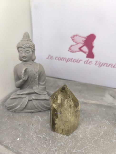 Obélisque citrine dorée naturelle