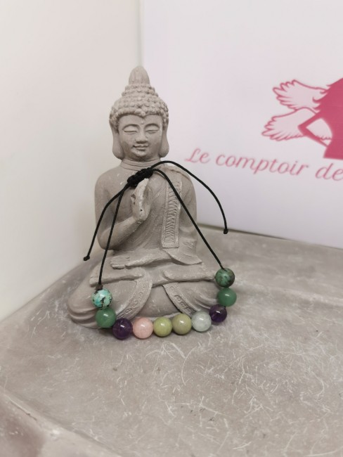 bracelet améthyste aventurine morganite