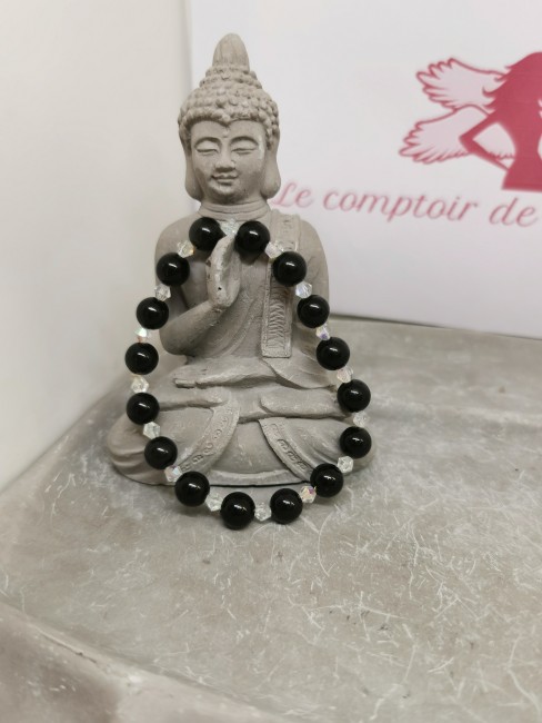 bracelet obsidienne celeste 8 mm