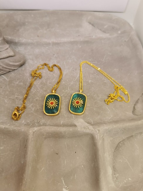 Collier acier inoxydable doré femme