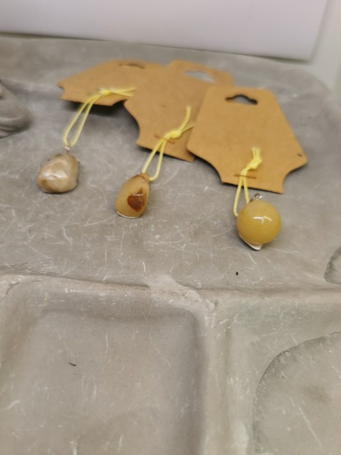 pendentif calcite orange boule