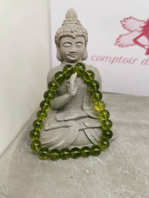 Bracelet péridot 8 mm