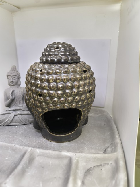 Brûleur galets de cire Bouddha Diffuseur huiles essentielles tête de Bouddha