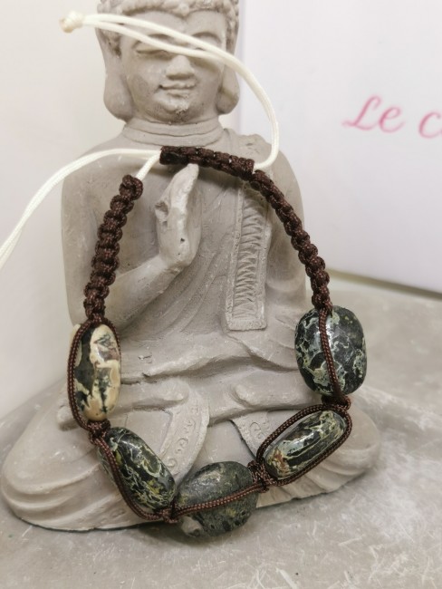 bracelet serpentine pierre naturelle verte