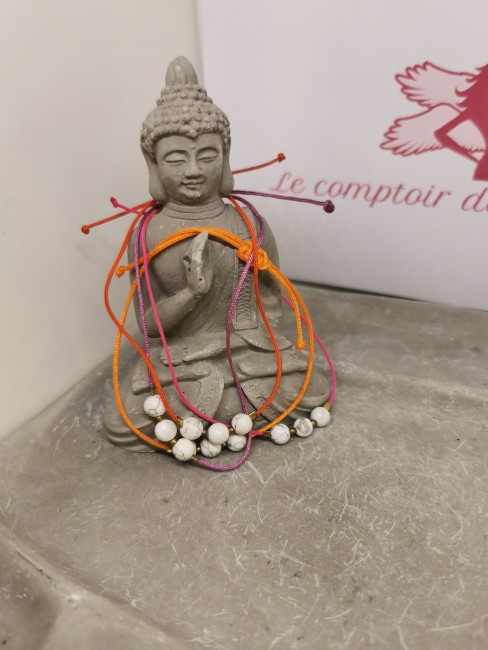 bracelet howlite pierre blanche naturelle