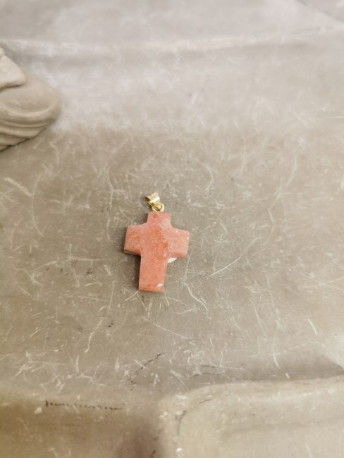 pendentif pierre rose rhodochrosite