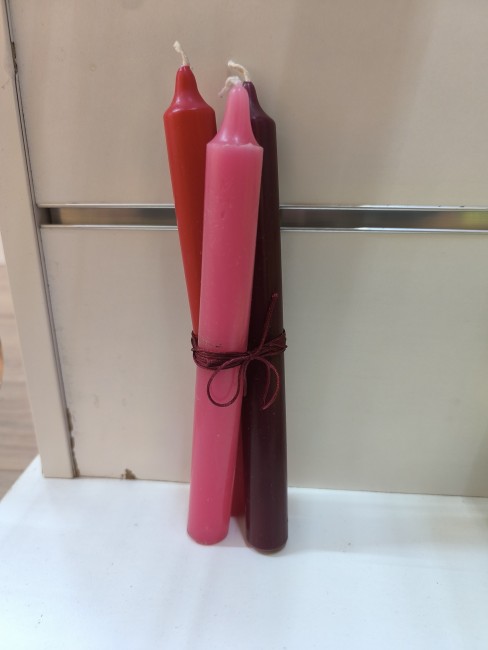 Bougies symboliques Le Comptoir de Vynnie Trio de bougies spirituelles ambiance zen romantique