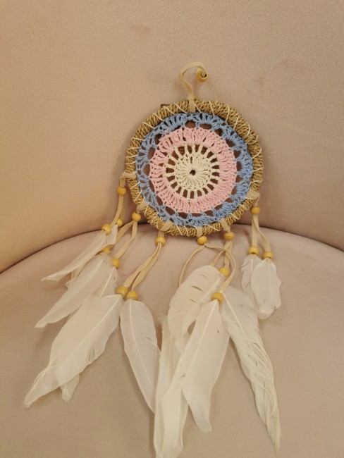 attrape reves beige rose bleu decoration