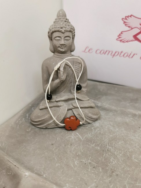 bracelet obsidienne noire et jaspe