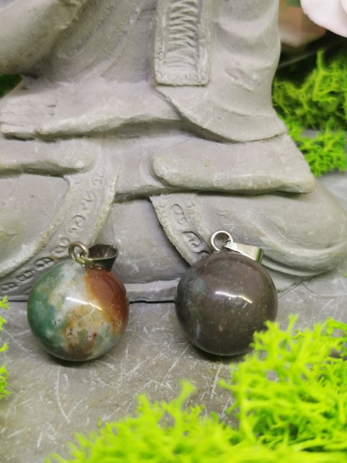 pendentif agate arbre ronde