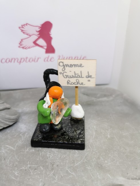 Gnome porte-bonheur gnome porte bonheur cristal de roche