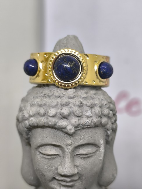 bague acier doré vendue séparément