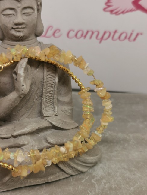 Bracelet opale transformation bracelet opale irisée élégant