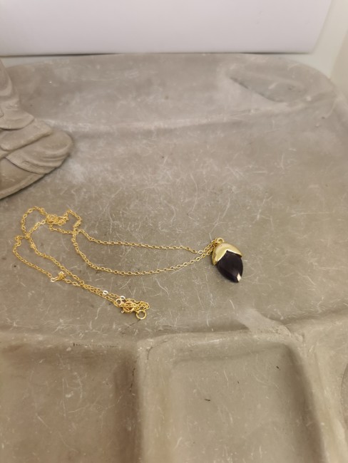 collier améthyste doré