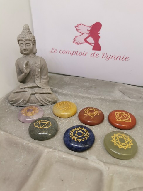 pierres 7 chakras naturelles