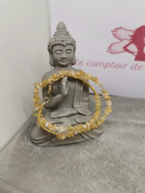 Bijou opale double rang bracelet double rang opale naturelle