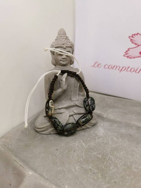 bracelet serpentine ovale poli cordon tressé