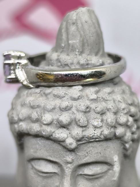 Bague argent 925 avec améthyste violette