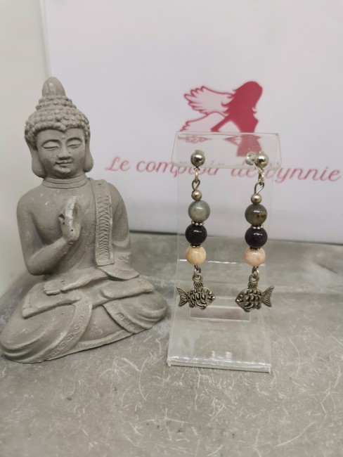 boucles poisson pierre naturelle