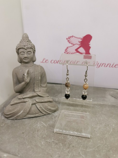 Bijou astrologique pierre de lune obsidienne bijou astrologique capricorne pierre de lune obsidienne