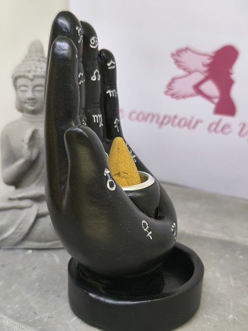 Porte-encens main astrologique signes du zodiaque