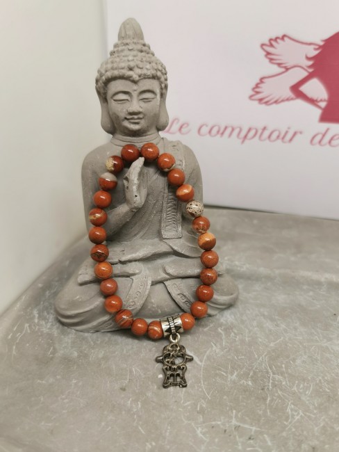 bracelet enfant pierre naturelle jaspe rouge