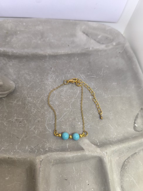 Bracelet chaine dorée acier inoxydable