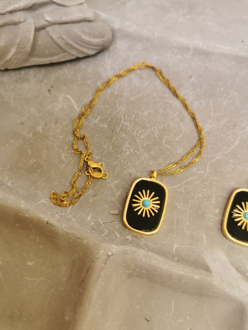 Collier acier inoxydable doré femme