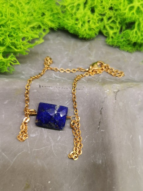 bracelet pierre bleue naturelle
