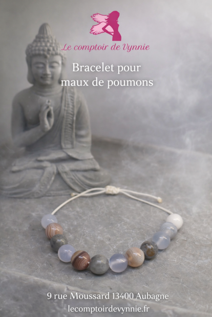 Bijou énergétique soutien des poumons Bijou énergétique pour les maux respiratoires en pierres naturelles