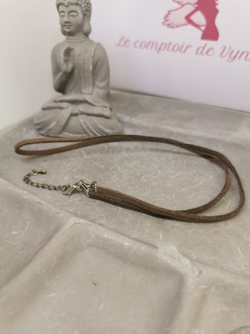 cordon collier suédine couleur