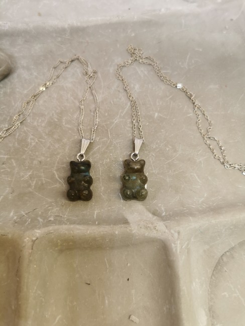 Pendentif Ours Pierre Naturelle Pendentif labradorite naturelle ours