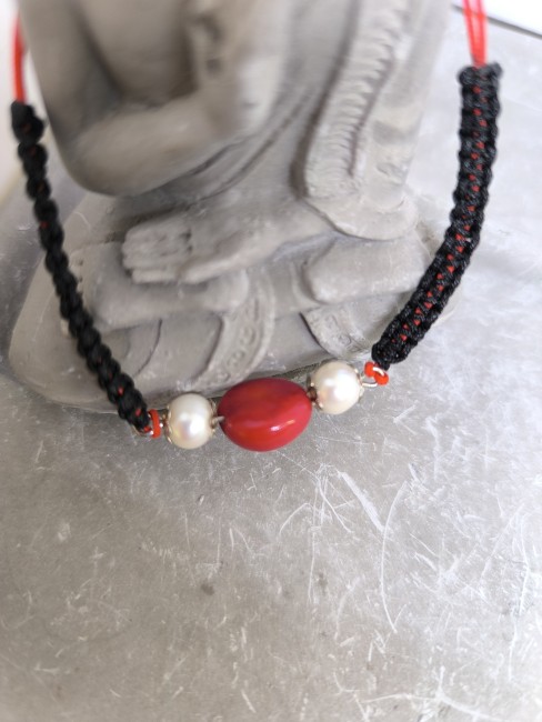 Bracelet perles eau douce blanc nacré