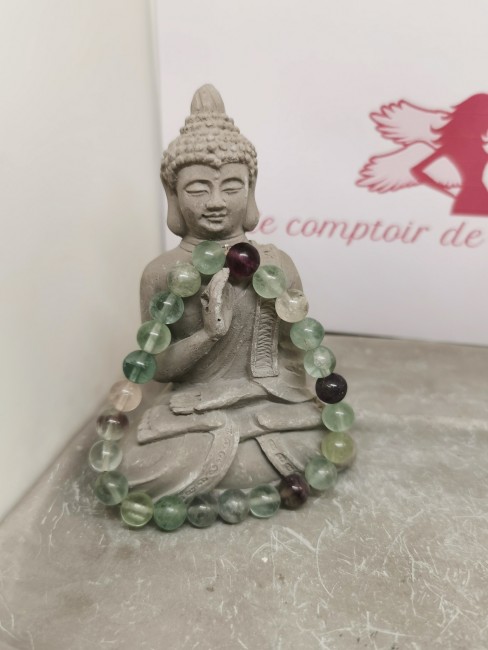 bracelet fluorine verte et violette