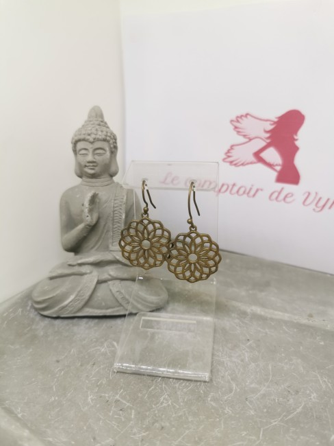 Boucles d’oreilles géométrie sacrée boucles oreilles symbole fleur de vie