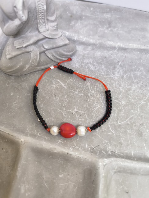 Bracelet corail gorgone rouge naturel
