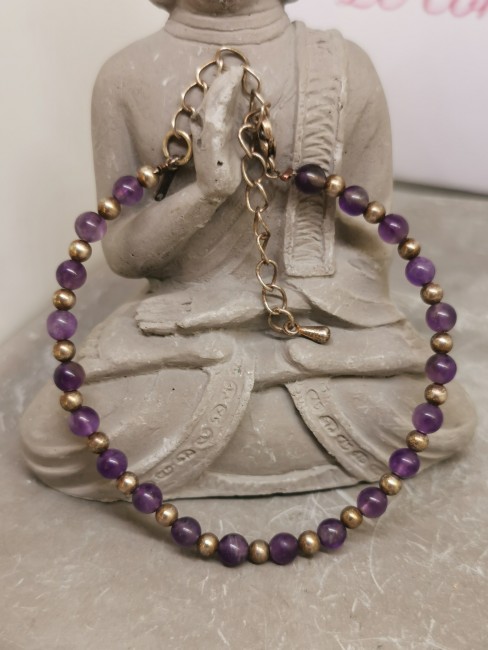 bracelet améthyste argent